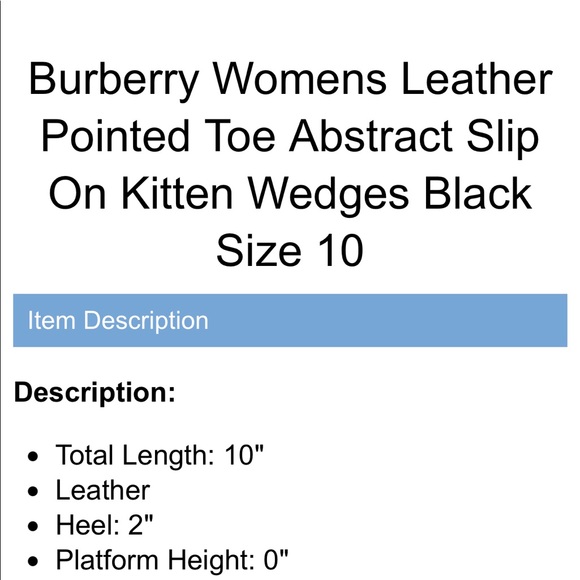 🔥🔥🔥BURBERRY🔥🔥ABSTRACT WEDGES🔥🔥🔥 - Picture 15 of 16